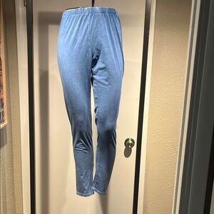 Soft Blue Jeggings with Tapered Fit